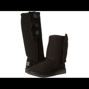 Ugg black knit boots